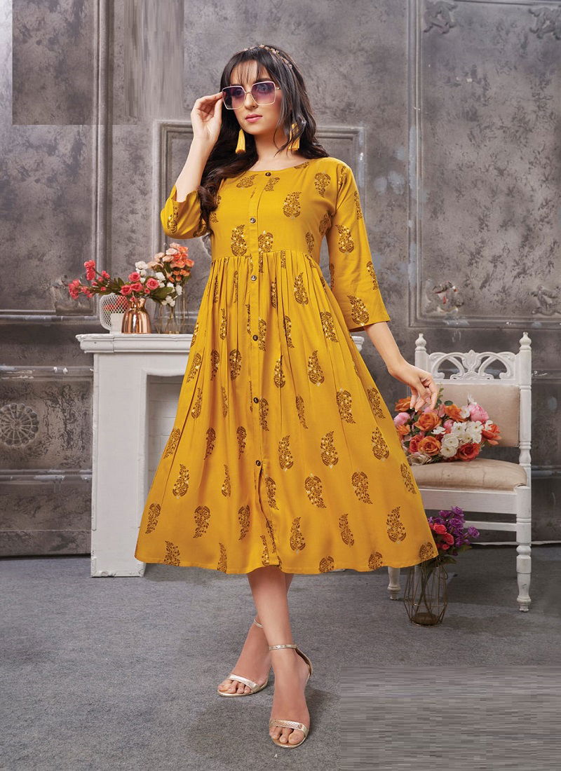 We Topper Nx 8 Printed Regular Wear Wholesale Designer Kurtis
